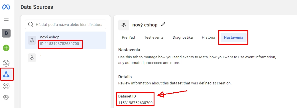 Kde získať Pixel ID v nastavení Facebook event manager - BiznisWeb.sk návod