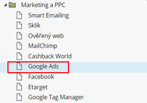 Sekcia Marketing a PPC - Google Ads